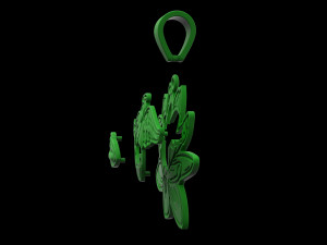 angel and child pendant Modelo de Impressão 3D