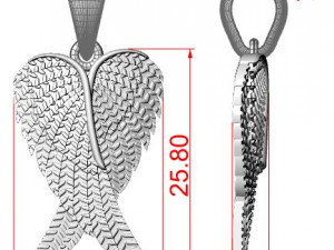 angel wings pendant 3D Принт Модель