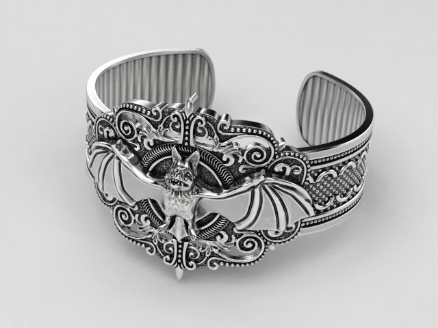 bat bracelet 3D Print Model .c4d .max .obj .3ds .fbx .stl .blend 