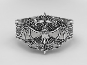 bat bracelet Model Cetak 3D