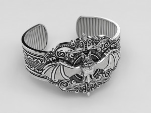 bat bracelet Model Cetak 3D