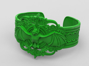 bat bracelet Model Cetak 3D