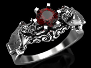 bat engagement ring 3D 打印模型