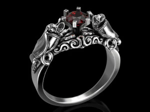 обручальное кольцо летучая мышь 3D Принт Модель