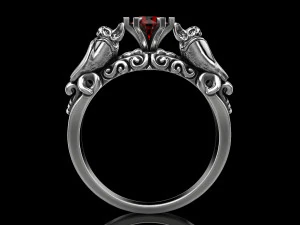 обручальное кольцо летучая мышь 3D Принт Модель