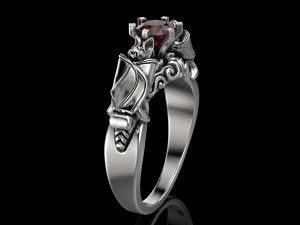 bat engagement ring 3D Print Model