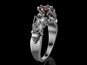 обручальное кольцо летучая мышь 3D Принт Модель