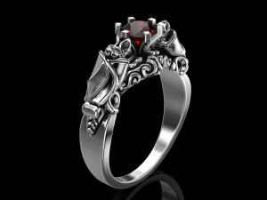 bat engagement ring 3D Print Model