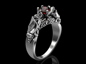 обручальное кольцо летучая мышь 3D Принт Модель