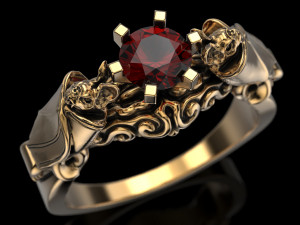 bat engagement ring 3D Print Model