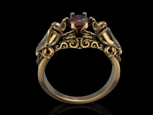 обручальное кольцо летучая мышь 3D Принт Модель