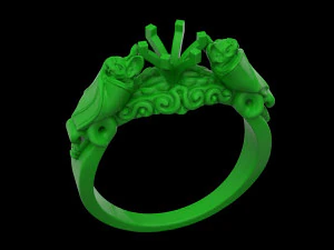 обручальное кольцо летучая мышь 3D Принт Модель