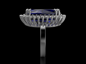 big sapphire ring Modelo de Impressão 3D