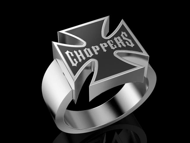 biker ring choppers 3D Print Model .c4d .max .obj .3ds .fbx .stl .blend