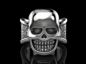 biker ring with a skull 3D Print Model