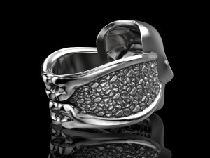 biker ring with a skull 3D Print Model