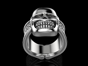 biker ring with a skull 3D Print Model