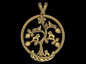 bird tree of life pendant 3D Baskı Modeli