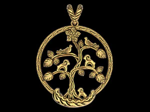 bird tree of life pendant 3D Print Model