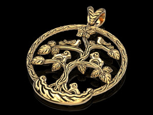 bird tree of life pendant 3D Baskı Modeli