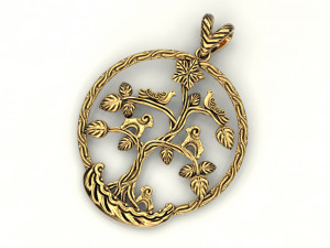 bird tree of life pendant 3D Baskı Modeli
