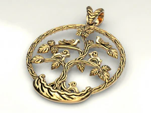 bird tree of life pendant 3D Print Model