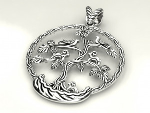 bird tree of life pendant 3D Baskı Modeli