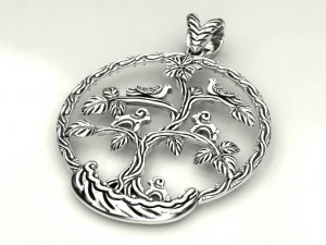 bird tree of life pendant 3D Print Model