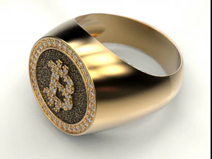bitcoin ring 3D Print Model