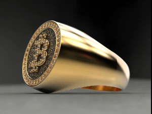 bitcoin ring 3D Print Model