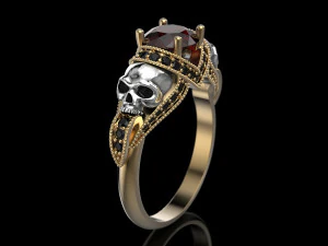 skull engagement ring 3D Print Model