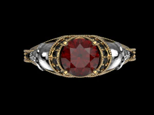 skull engagement ring 3D Print Model