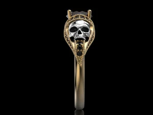skull engagement ring 3D Print Model