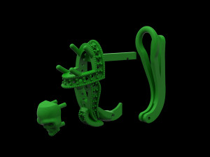 earrings for skull engagement ring 3D Принт Модель