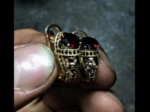 earrings for skull engagement ring 3D Принт Модель