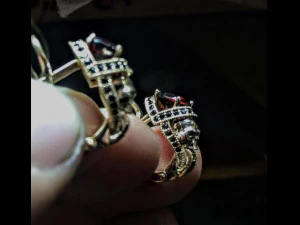 earrings for skull engagement ring 3D Print Model