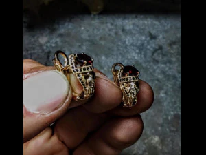 earrings for skull engagement ring 3D Print Model