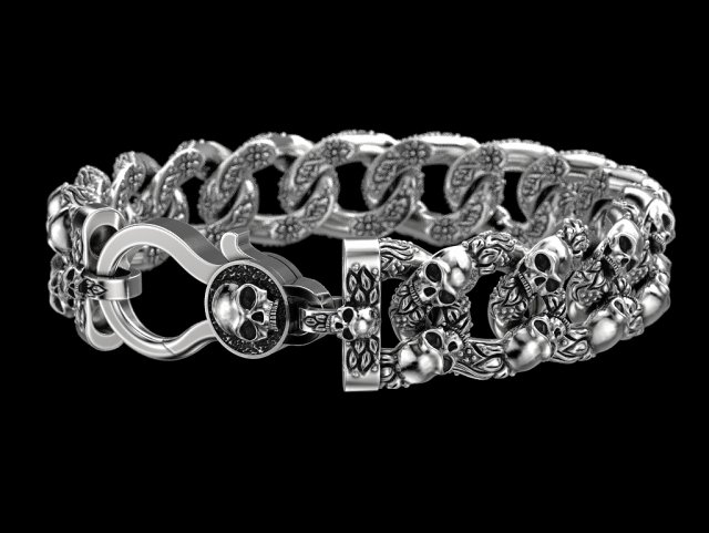 bracelet for a real biker Model do druku 3D .c4d .max .obj .3ds .fbx .stl .blend 