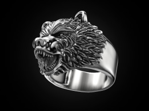 ring bear head Modèles 3D en vedette