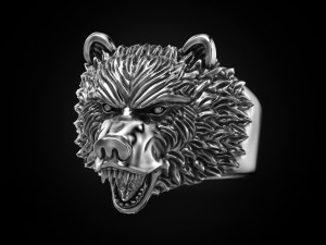 ring bear head 3Dプリントモデル