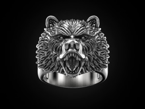 ring bear head 3Dプリントモデル