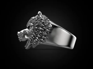 ring bear head 3D Print Model