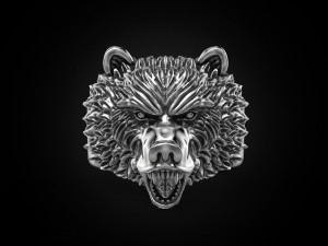 ring bear head 3Dプリントモデル