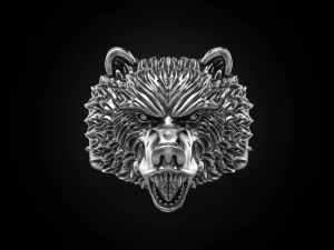 ring bear head 3D Print Model