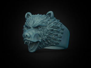 ring bear head 3Dプリントモデル