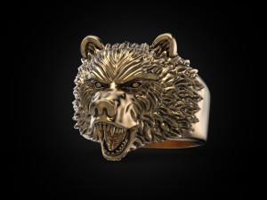 ring bear head 3Dプリントモデル