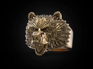 ring bear head 3D Print Model