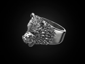 ring bear head 3Dプリントモデル