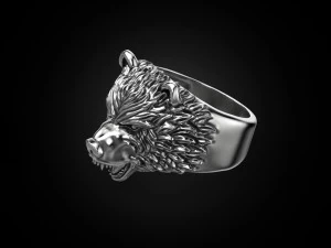 ring bear head 3D Print Model