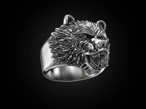 ring bear head 3D Print Model